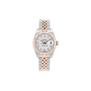 Rolex Datejust 179171 26mm White Diamond Dial Fluted Bezel Jubilee Band